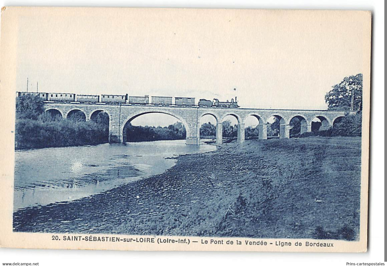 CPA 44 St Saint Sébastien Sur Loire Le Pont De La Vendée Et Le Train De La Ligne Bordeaux - Saint-Sébastien-sur-Loire