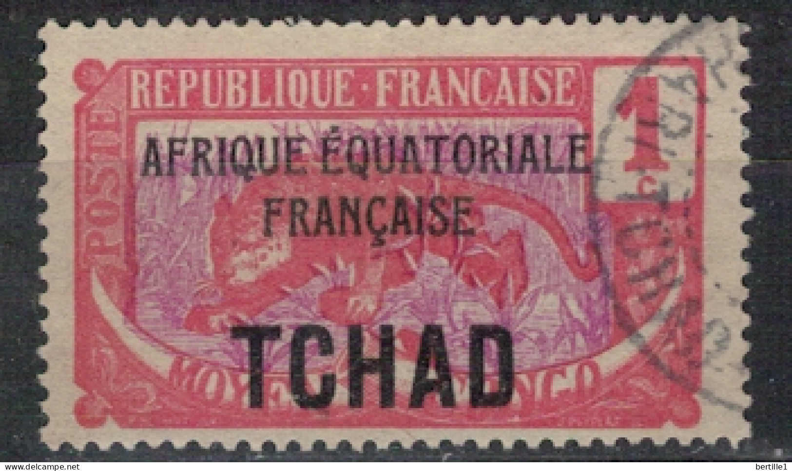 TCHAD              N°  YVERT   1 ( 4 ) OBLITERE    ( OB 11/ 25 ) - Used Stamps
