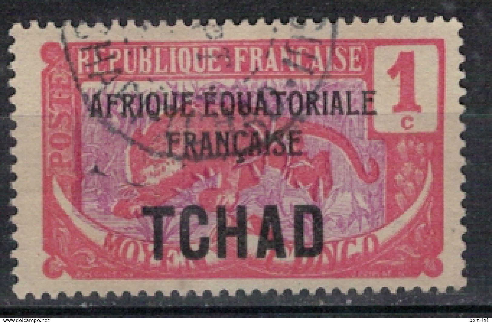 TCHAD              N°  YVERT   1 ( 6 ) OBLITERE    ( OB 11/ 25 ) - Gebraucht