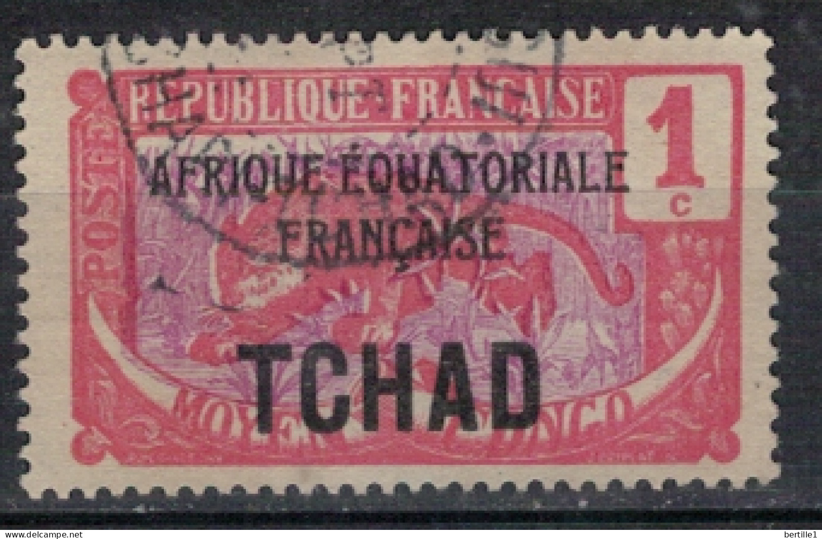 TCHAD              N°  YVERT   1 ( 6 ) OBLITERE    ( OB 11/ 25 ) - Used Stamps