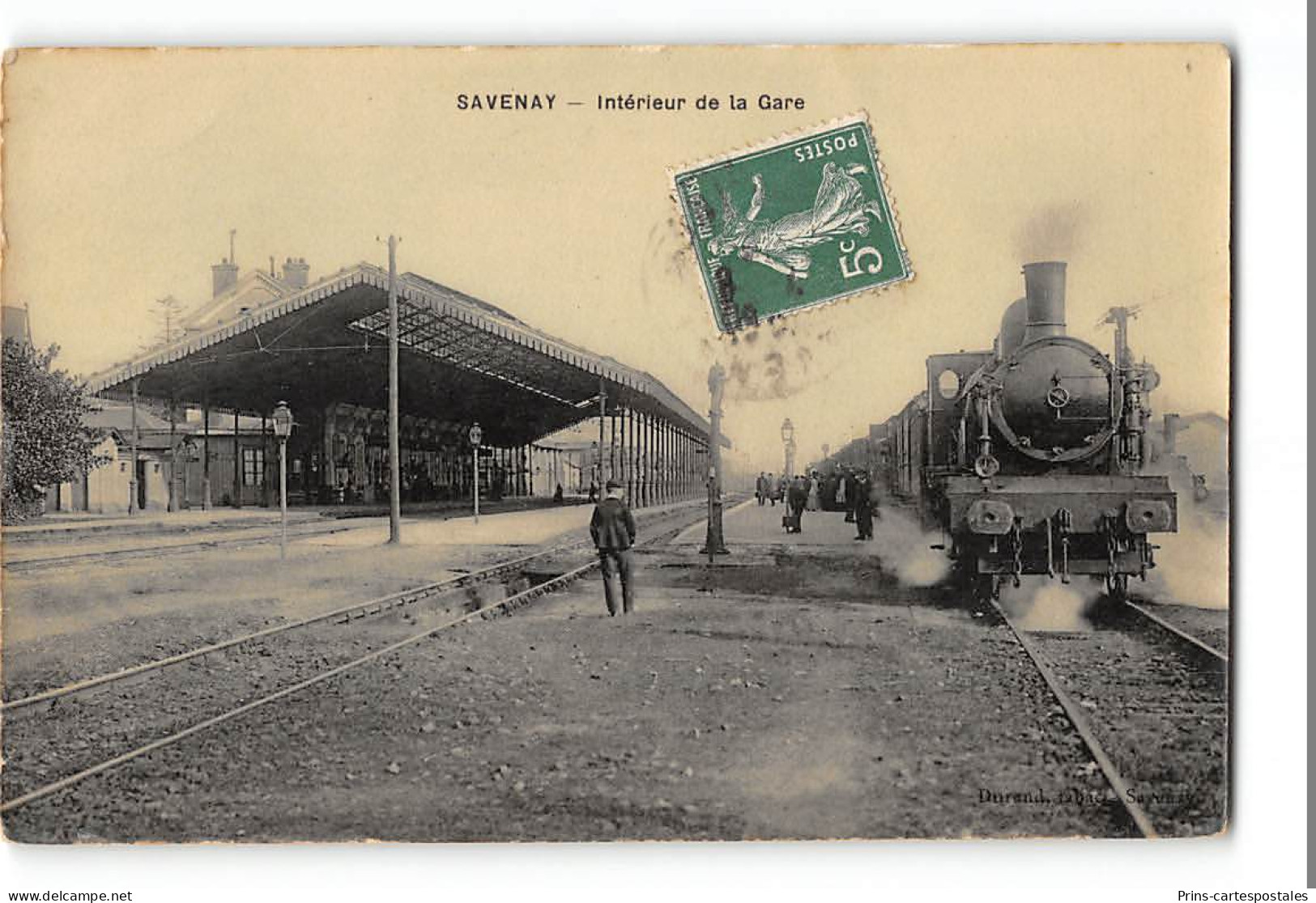 CPA 44 Carte Photo Savenay La Gare Et Le Train - Savenay