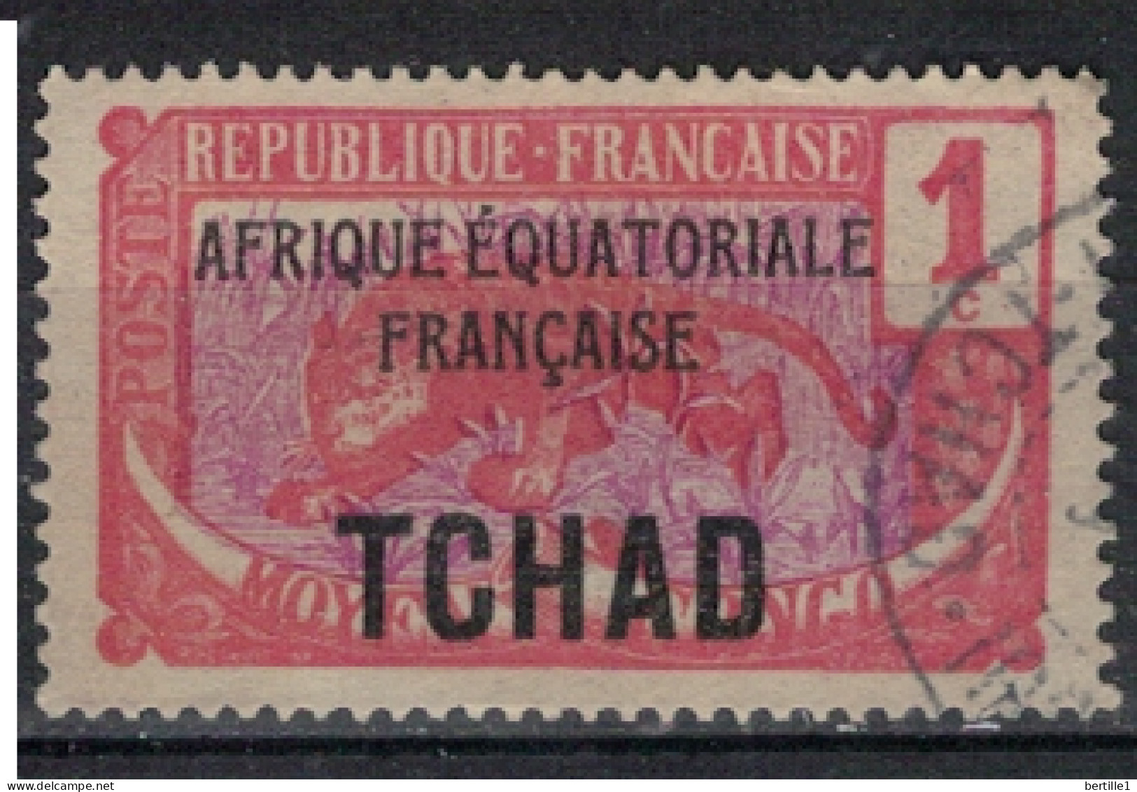 TCHAD              N°  YVERT   1 ( 10 ) OBLITERE    ( OB 11/ 25 ) - Used Stamps