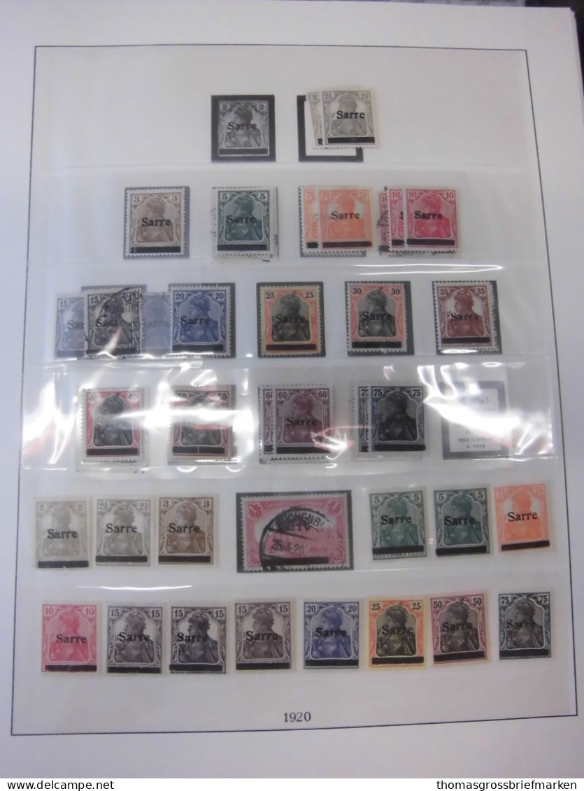 Sammlung Saarland 1920-1959 Ungebraucht Postfrisch Gestempelt + Lindner T (50095 - Autres & Non Classés