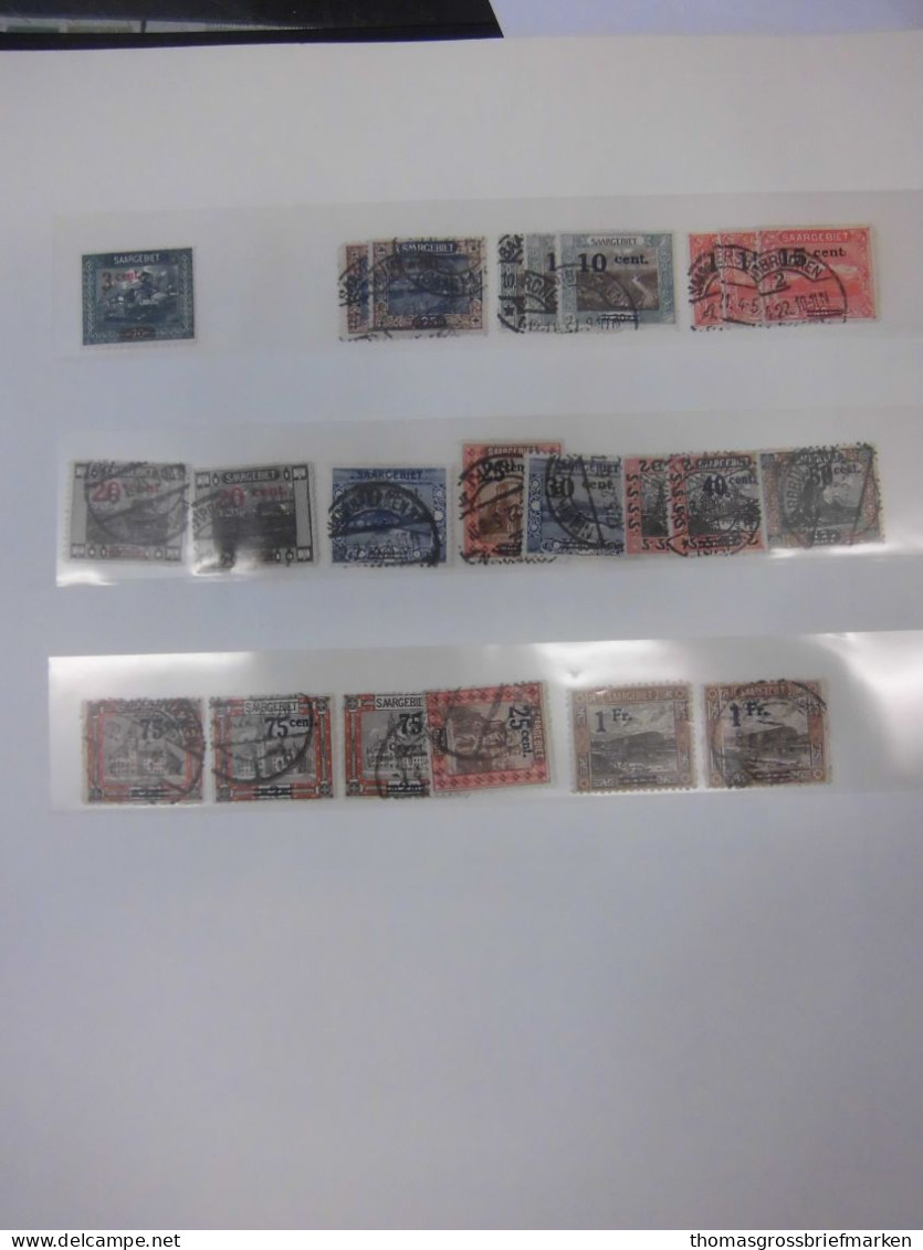 Sammlung Saarland 1920-1959 ungebraucht postfrisch gestempelt + Lindner T (50095