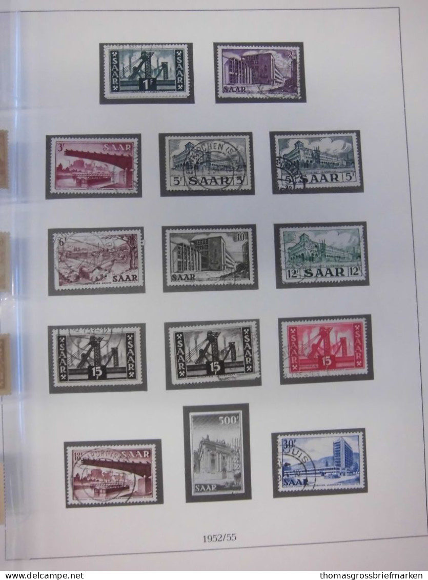 Sammlung Saarland 1920-1959 ungebraucht postfrisch gestempelt + Lindner T (50095