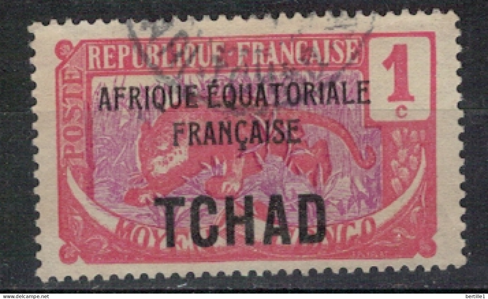 TCHAD              N°  YVERT   1 ( 12 ) OBLITERE    ( OB 11/ 25 ) - Used Stamps