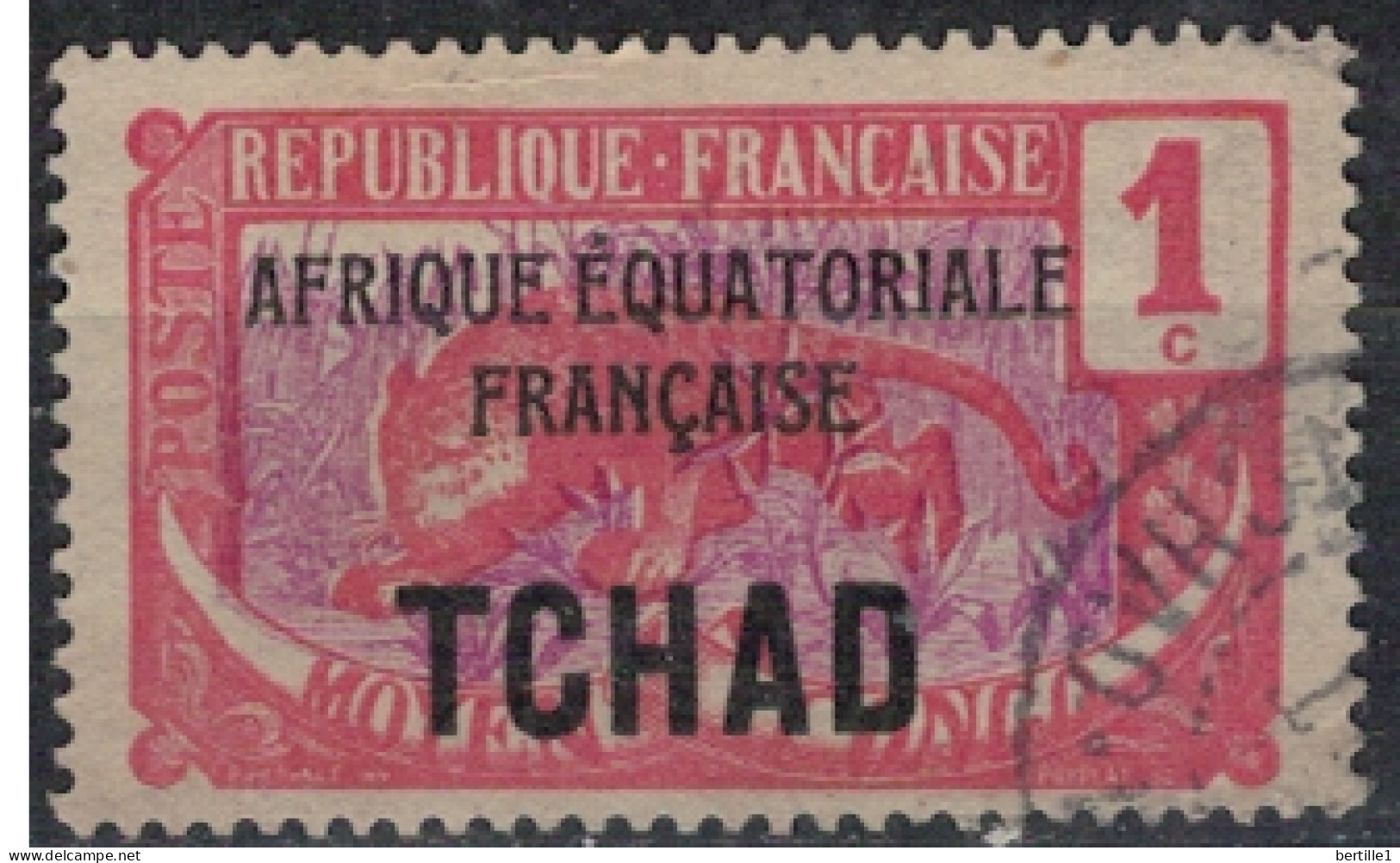 TCHAD              N°  YVERT   1 ( 18 ) OBLITERE    ( OB 11/ 25 ) - Used Stamps