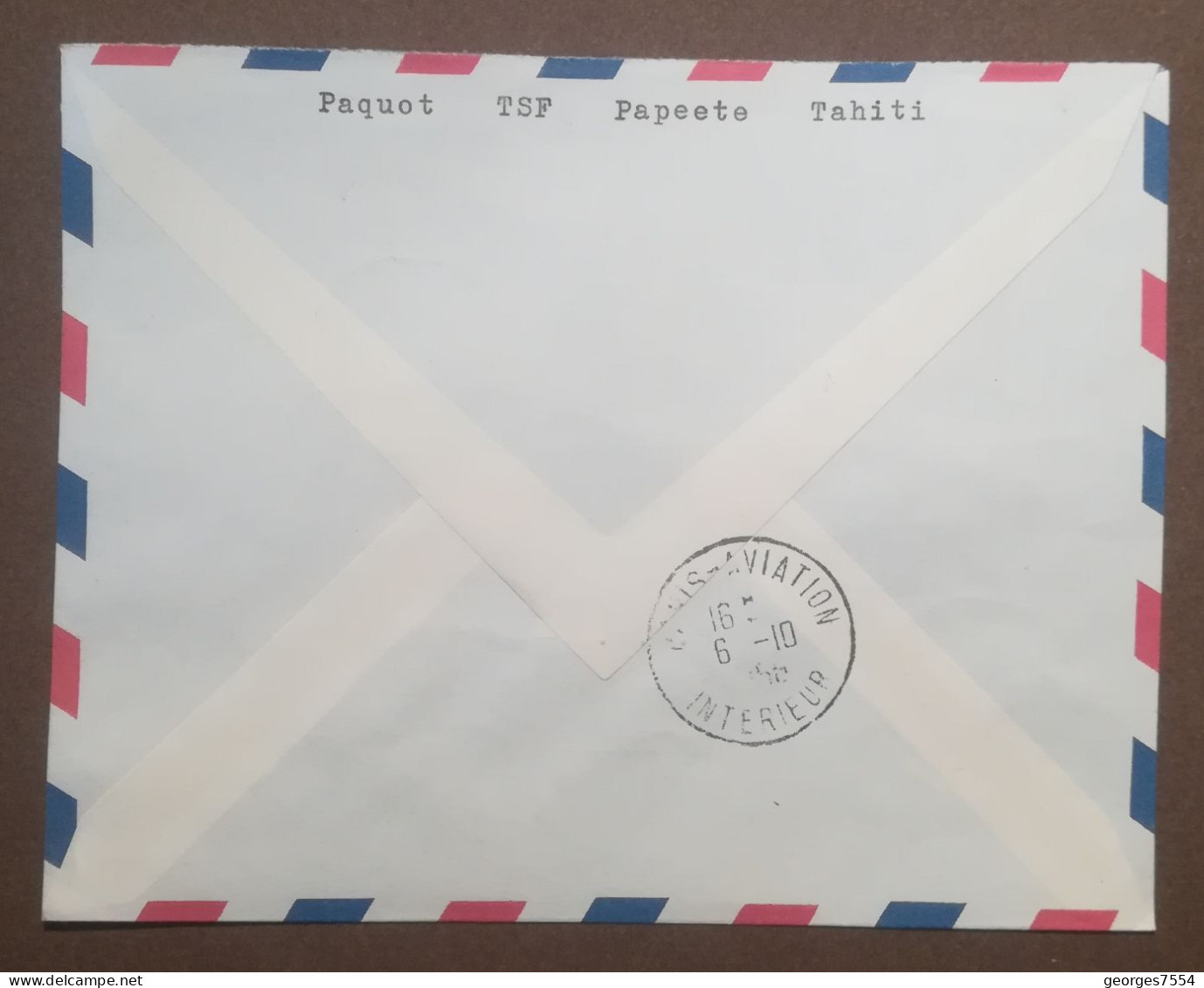 POLYNESIE FR.  - Premier Service Aérien Régulier  TAHITI- BORA BORA - PARIS 27-9-1958 - Storia Postale