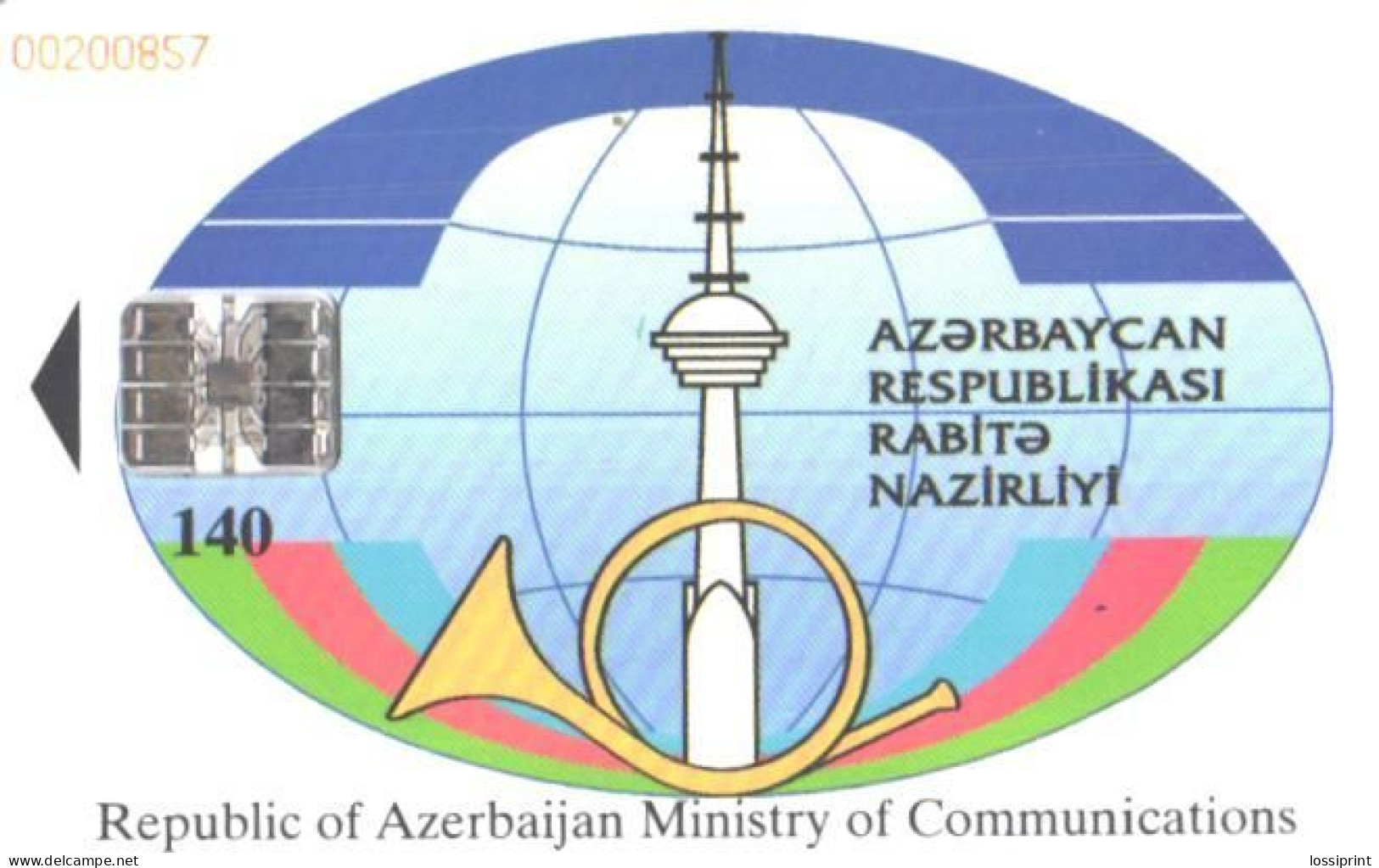 Azerbaijan:Used Phonecard,Ministry Of Communications, 140 Units, Bakcell Motorola, Mobile Phones - Azerbeidzjan