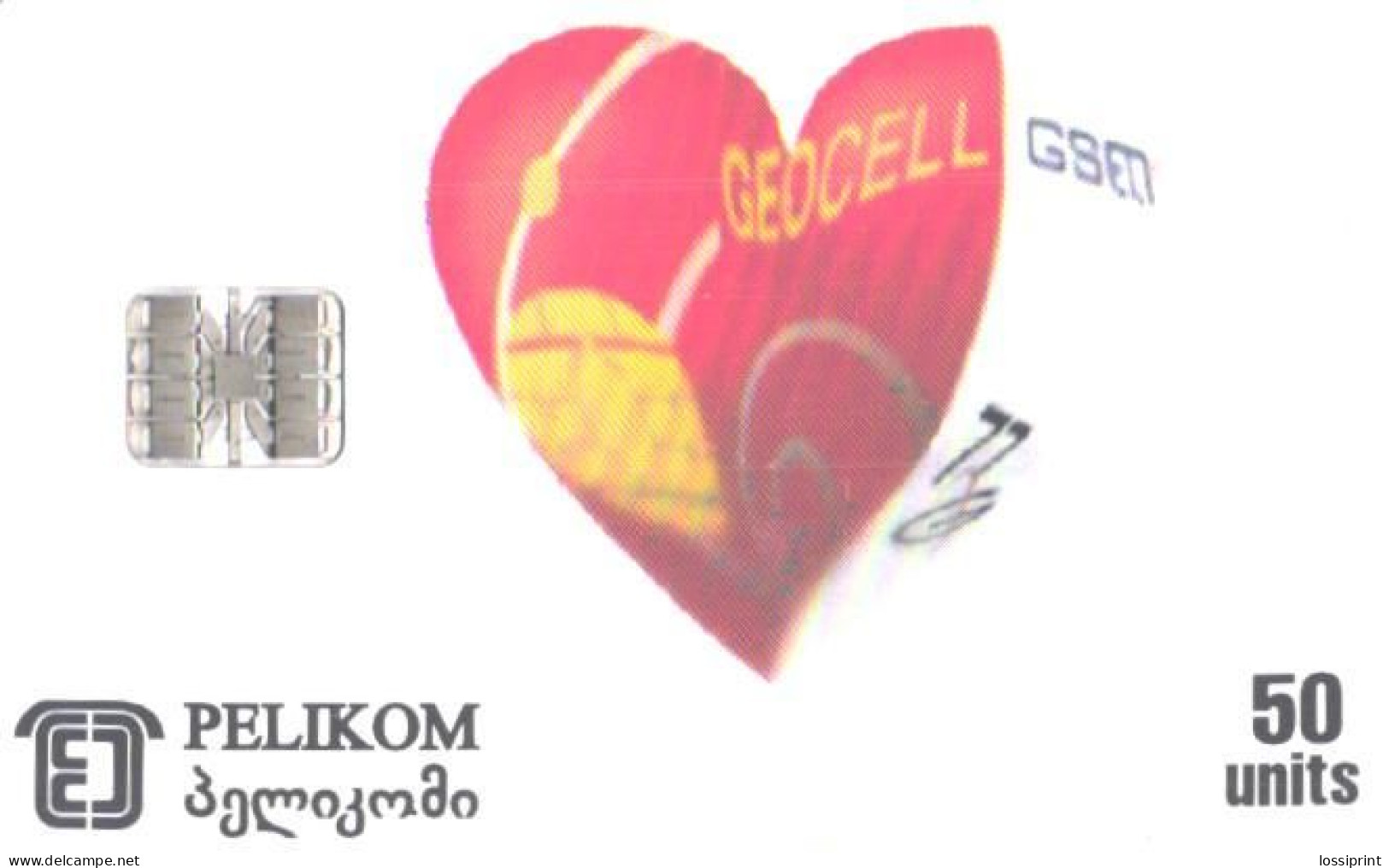 Georgia:Used Phonecard, Pelikom, 50 Units, Georgian Post Bank - Géorgie