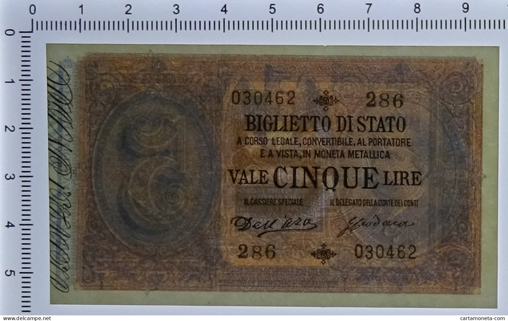 5 LIRE BIGLIETTO DI STATO EFFIGE UMBERTO I 01/03/1883 QFDS - Sonstige