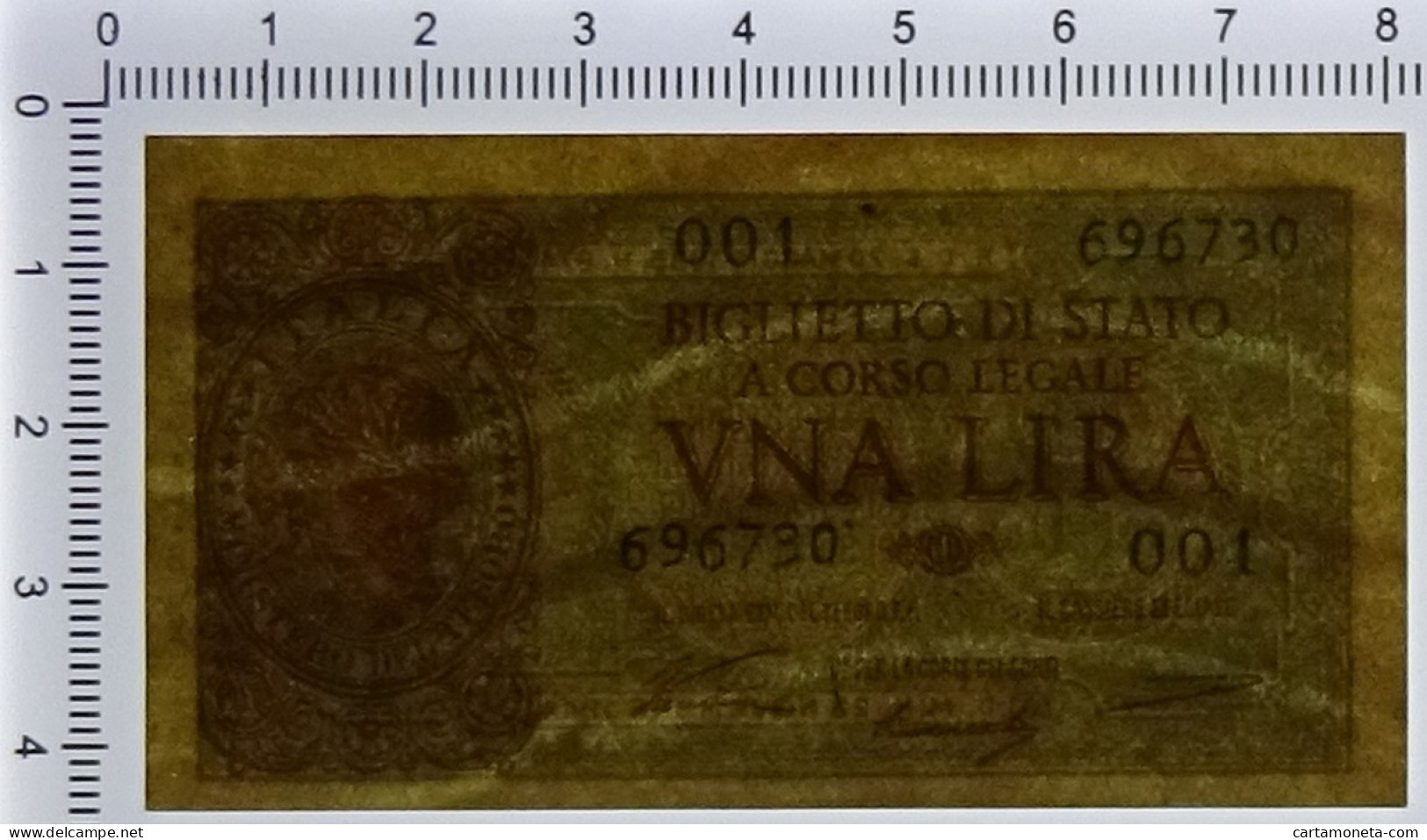 1 LIRA BIGLIETTO STATO LUOGOTENENZA VENTURA PRIMA SERIE 001 23/11/1944 FDS-/FDS - Regno D'Italia - Altri