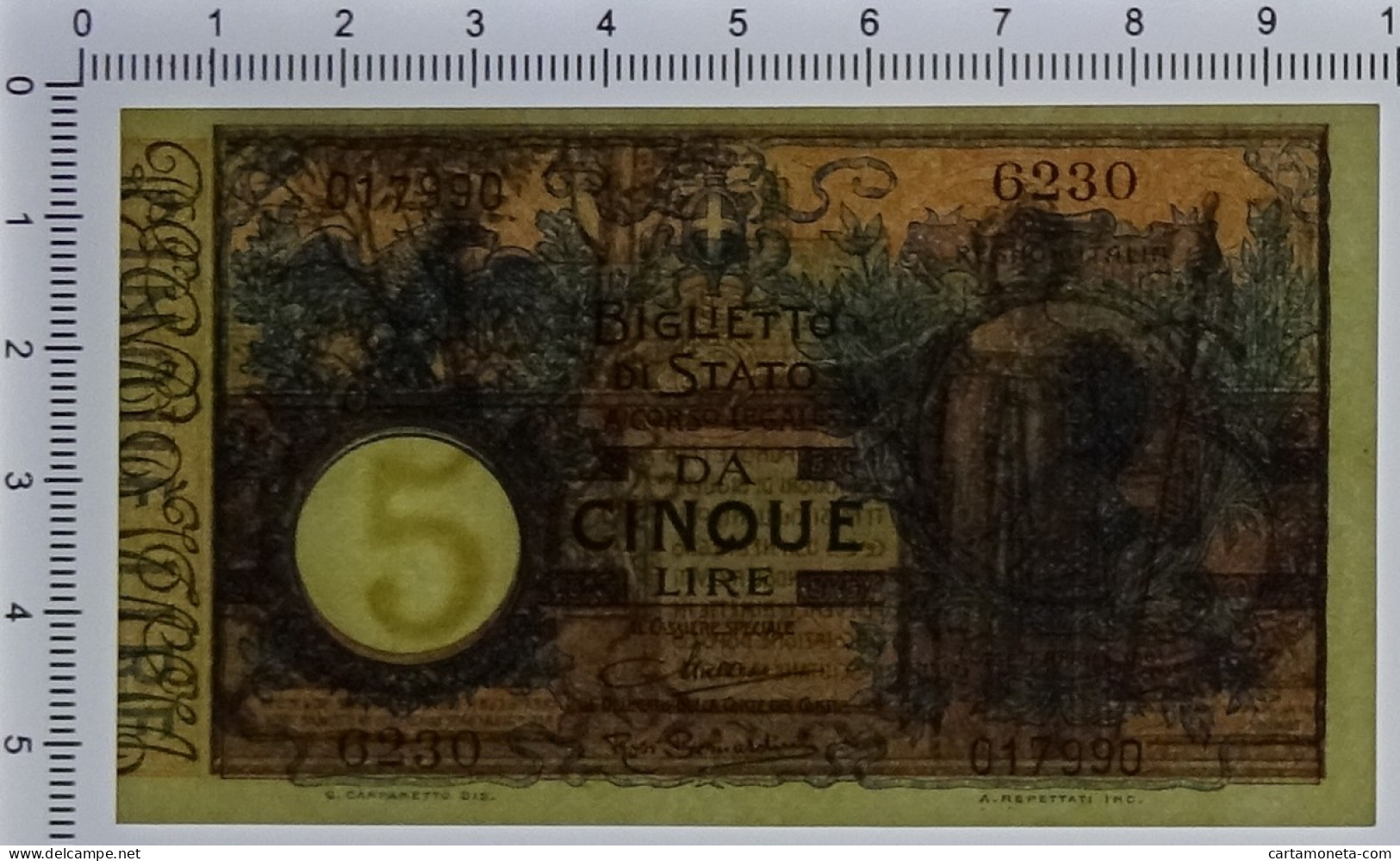 5 LIRE BIGLIETTO DI STATO VITTORIO EMANUELE III FLOREALE 10/07/1924 QFDS - Regno D'Italia – Autres