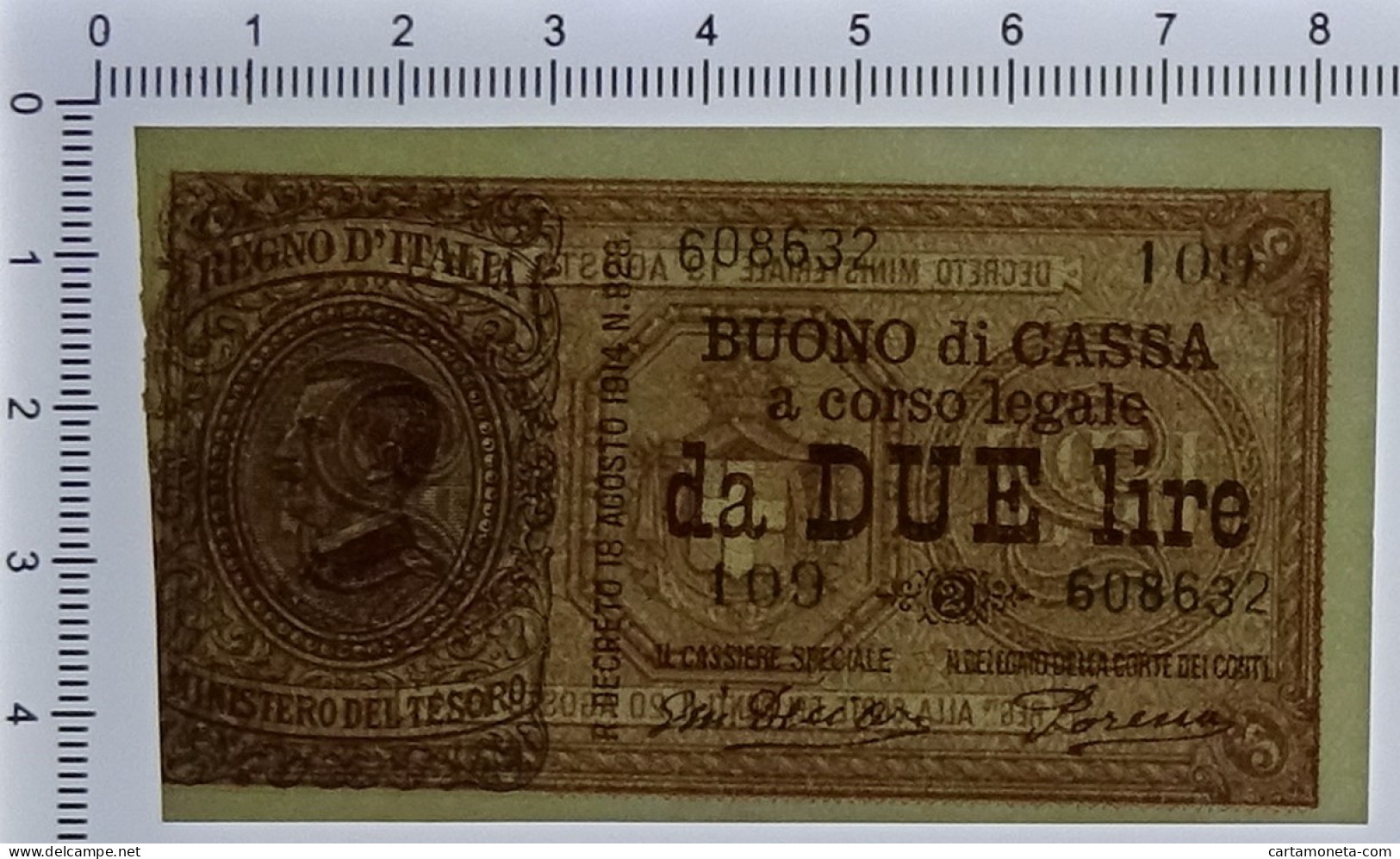 2 LIRE BUONO DI CASSA EFFIGE VITTORIO EMANUELE III 14/03/1920 QFDS - Sonstige