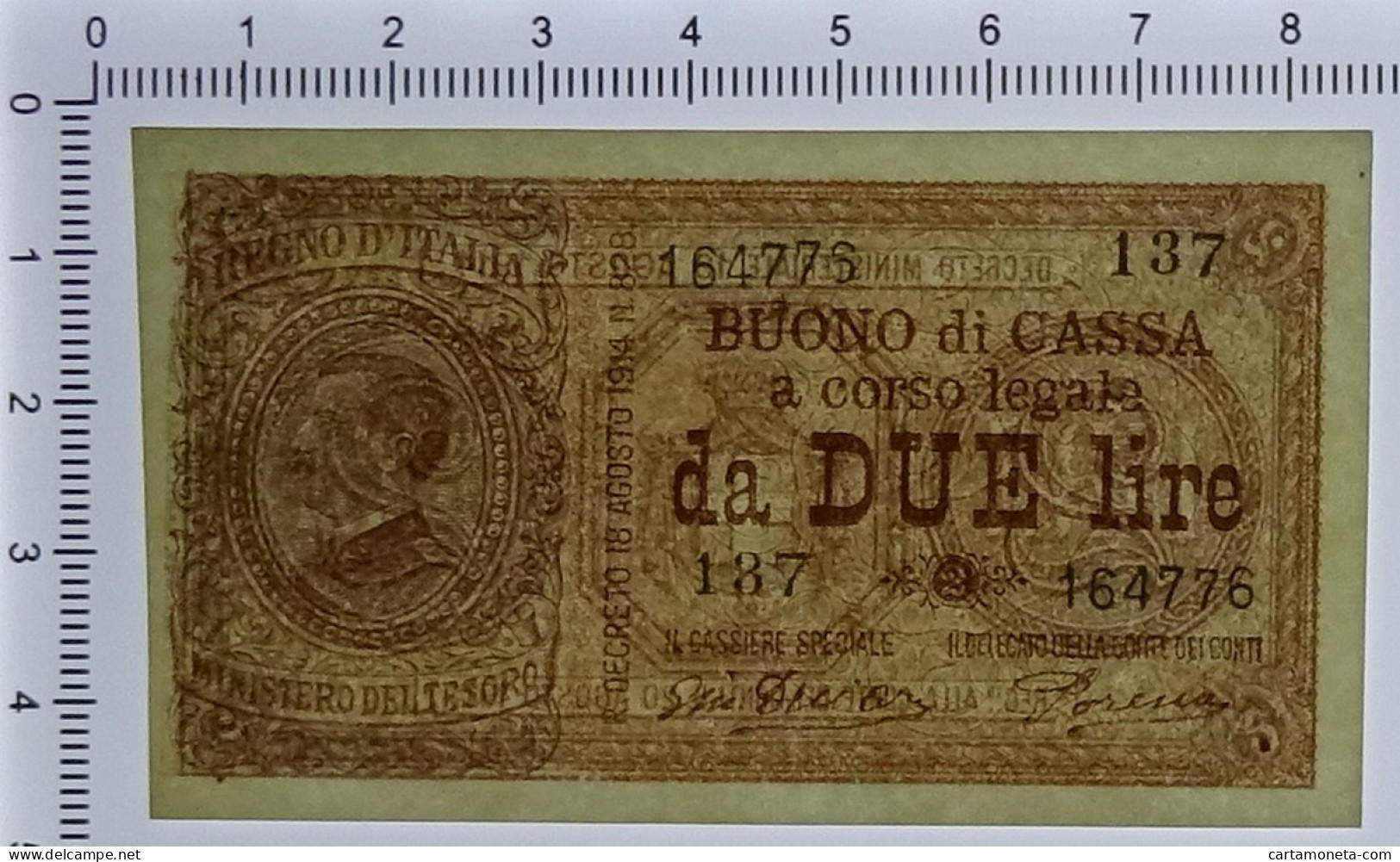 2 LIRE BUONO DI CASSA EFFIGE VITTORIO EMANUELE III 14/03/1920 SUP - Regno D'Italia – Other