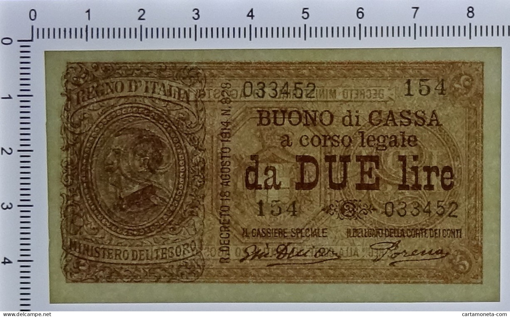 2 LIRE BUONO DI CASSA EFFIGE VITTORIO EMANUELE III 14/03/1920 SUP+ - Regno D'Italia – Other