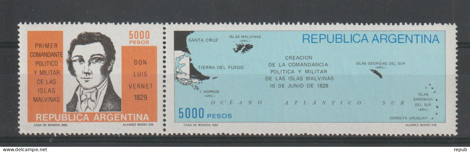 Argentine 1982 Iles Malouines 1295-96, 2 Val ** MNH - Neufs