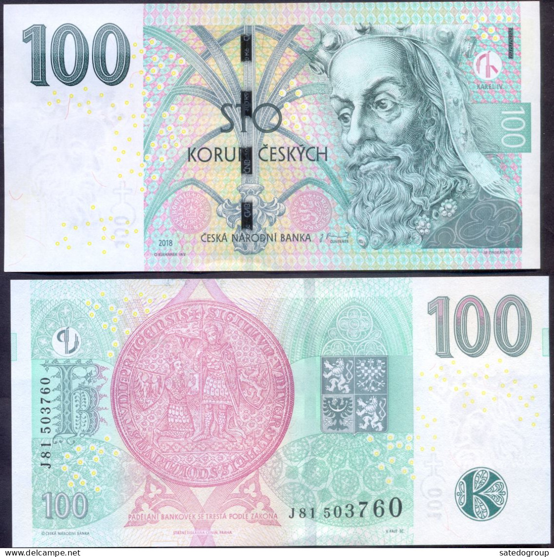 Czech 100 Korun 2018 UNC P- 18 - Tsjechië