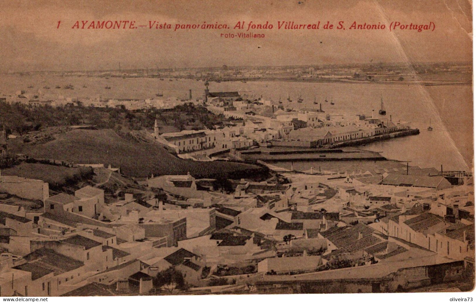 AYAMONTE - Vista Panorámica - Al Fondo Villarreal De S. Antonio (Portugal) - Huelva