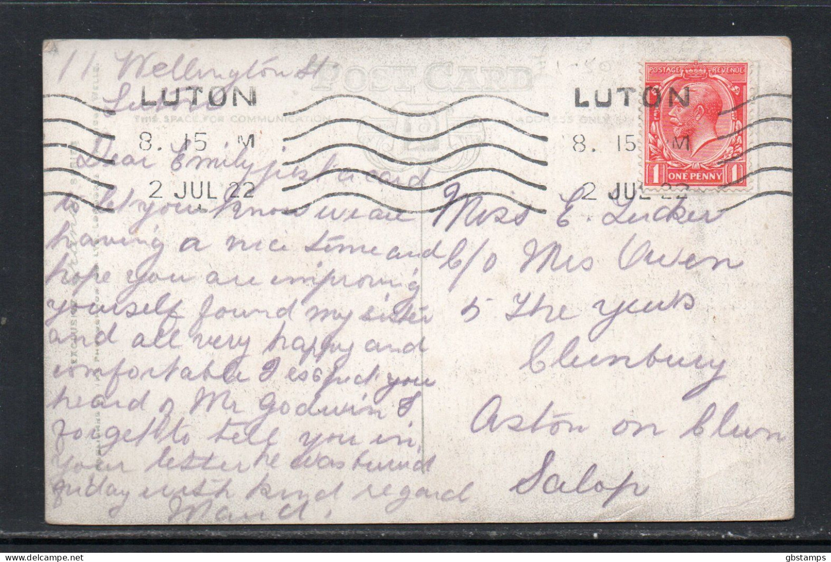 Luton Someries Castle Early 1922 Posted Card As Scanned Post Free(UK) - Andere & Zonder Classificatie