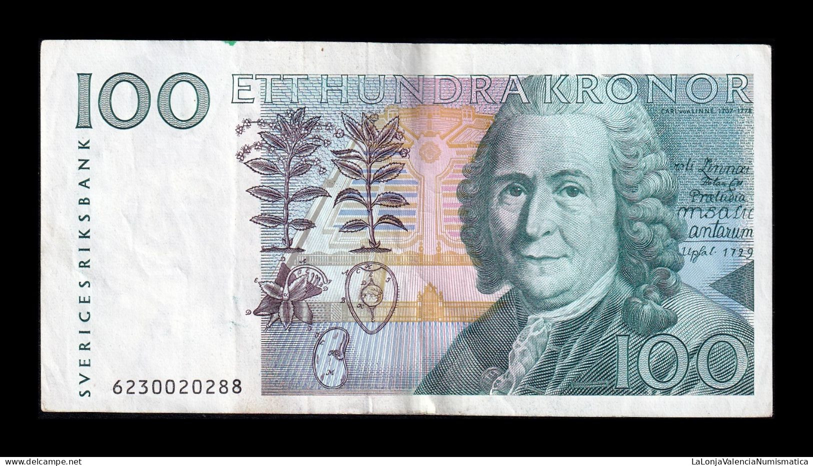 Suecia Sweden 100 Kronor 1986 Pick 57a Mbc/+ Vf/+ - Suède