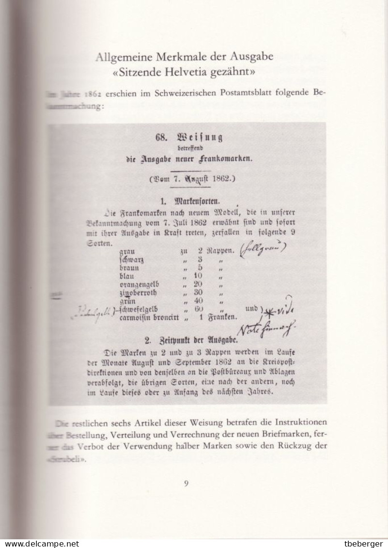 Schweiz Sitzende: SSV, Über Die Frankaturen Der 'Sitzenden Helvetia Gezähnt', Mit Anhang, 1974, 64 Seiten - Philatelie Und Postgeschichte