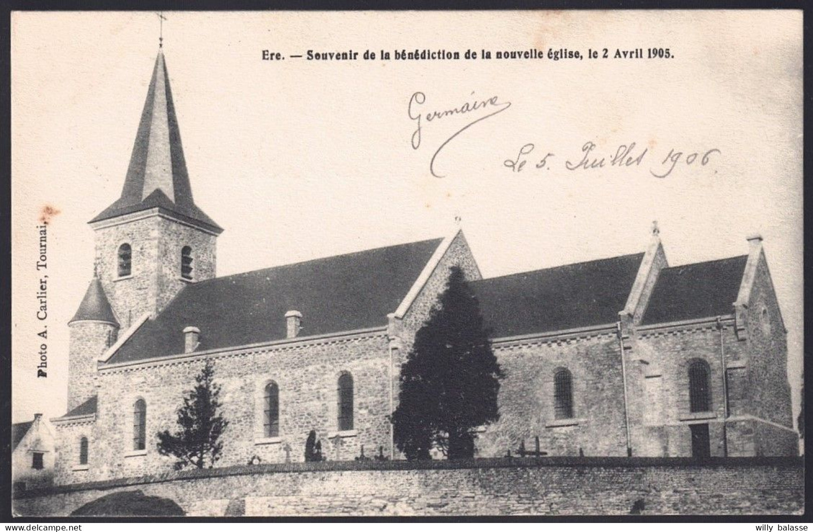 +++ CPA - ERE - Tournai - Souvenir De La Bénédiction De La Nouvelle Eglise 1905    // - Tournai