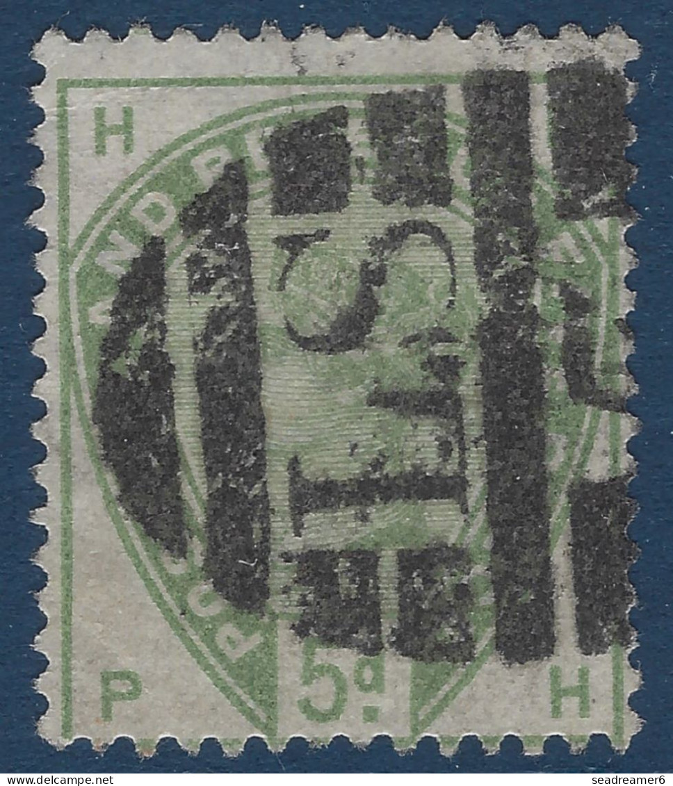 Grande Bretagne N°82 5 Pence Vert (POS HP/PH) Obltéré Killer (LS/5)  Très Frais & TTB - Used Stamps