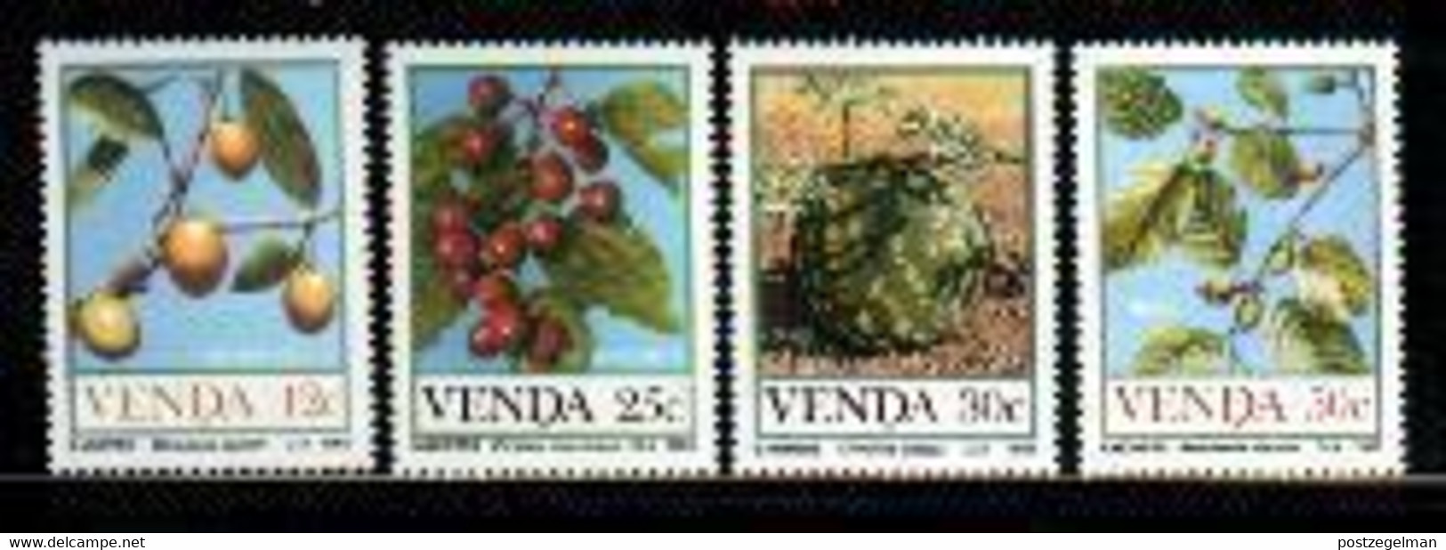 VENDA, 1985, MNH Stamps, Food From The Veld, Michel 112-115, - Venda
