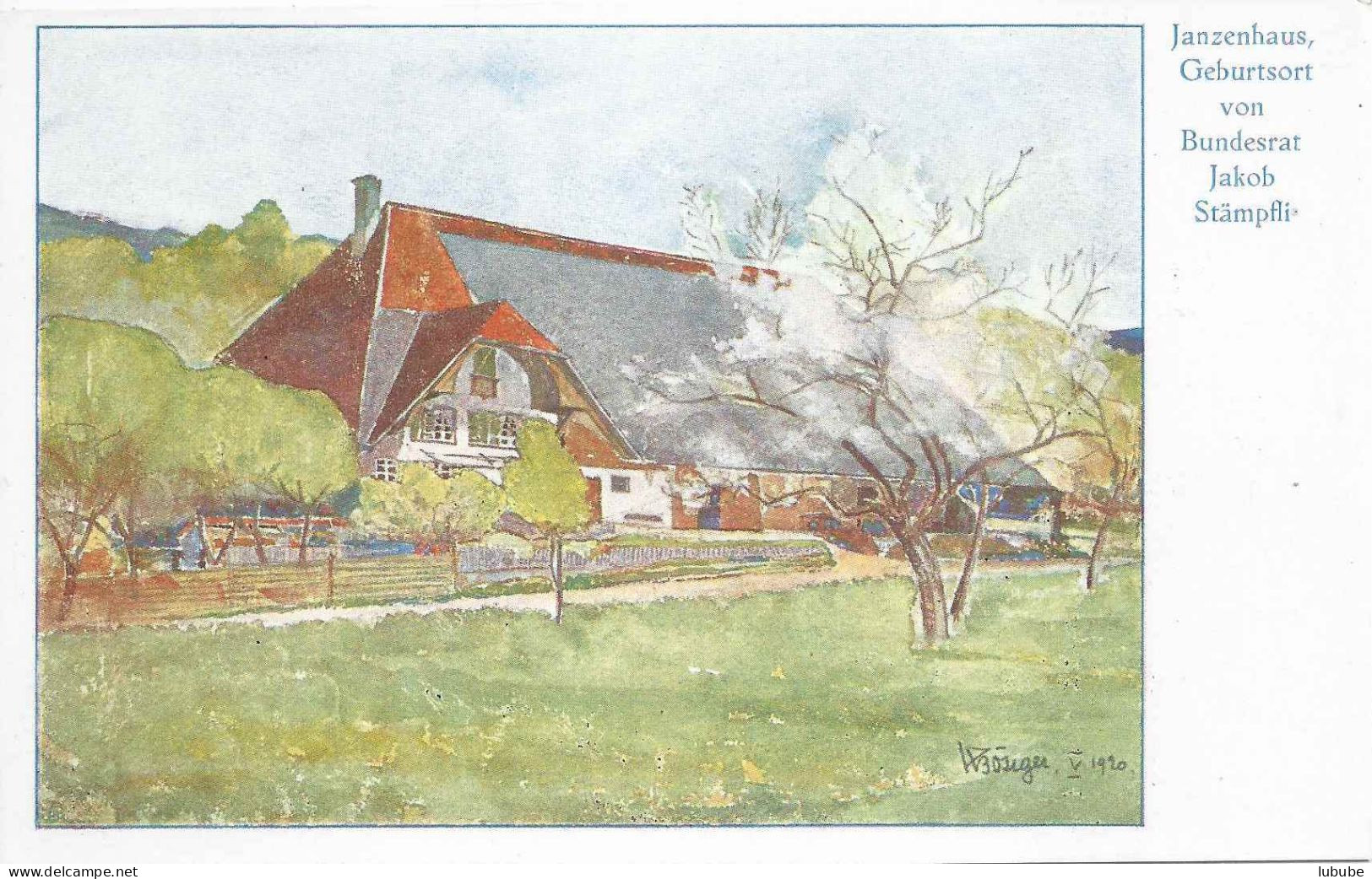 Büren An Der Aare - BR Stämpligedenkfeier, Janzenhaus  (Bösiger)      1920 - Büren An Der Aare