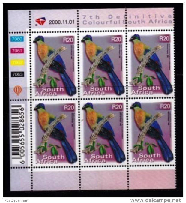 RSA, 2001, MNH Stamps In Control Blocks, MI 1312=1319, Birds,  X762 - Ungebraucht