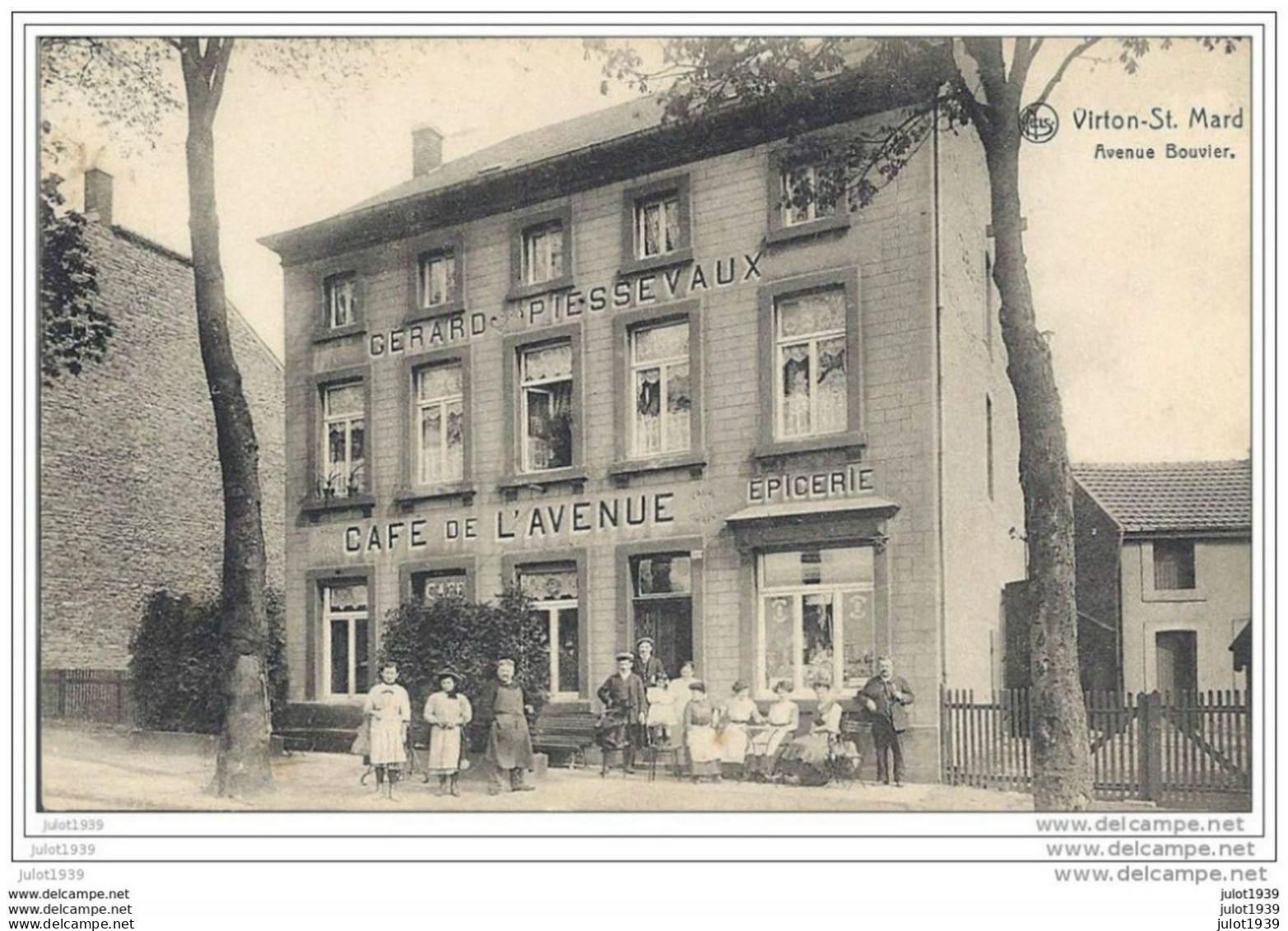 VIRTON .  SAINT - MARD ..-- Café De L ' Avenue , GERARD - PIESSEVAUX . 1919 Vers SOUVRET . S.M. Voir Verso . - Virton