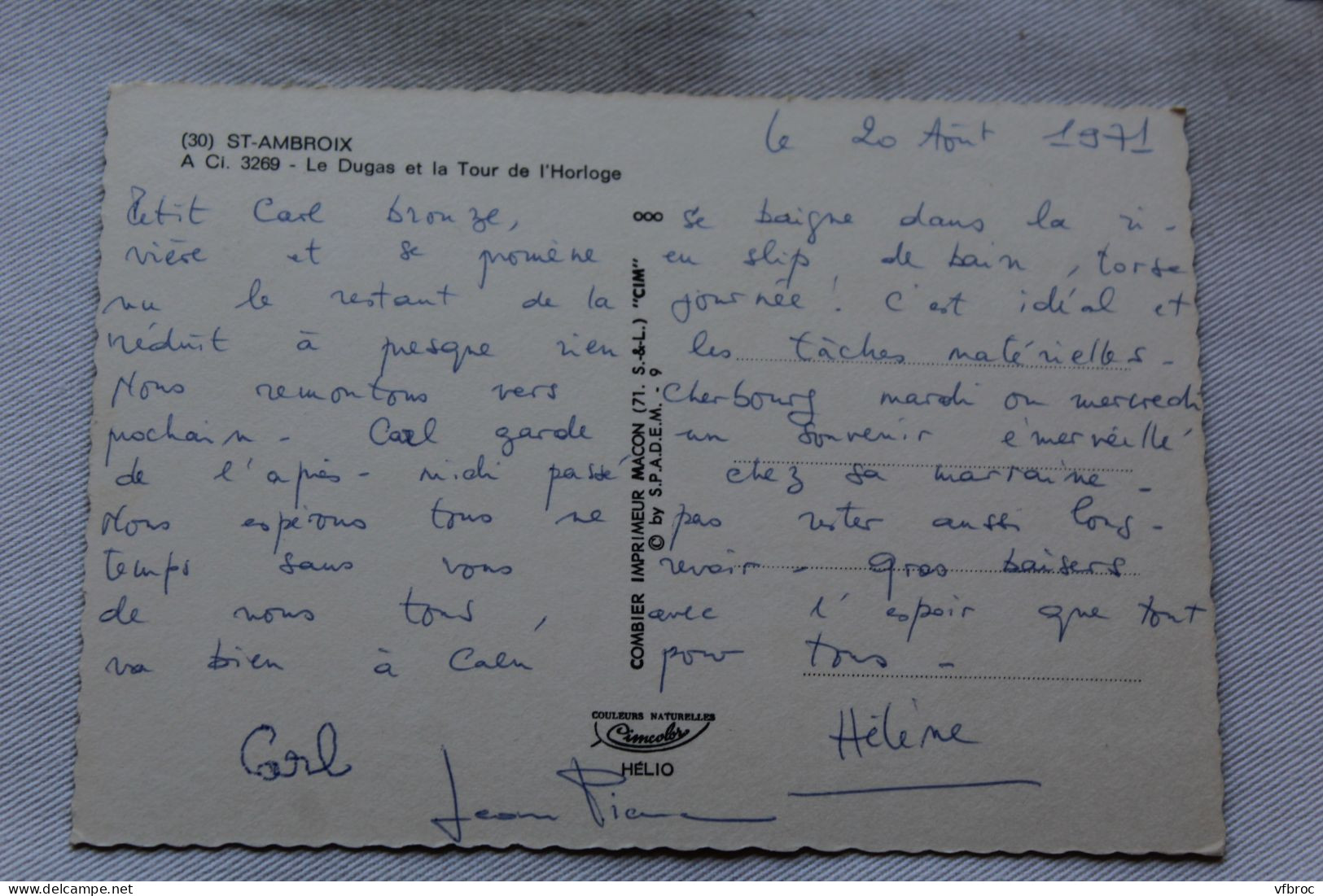 Cpm 1971, Saint Ambroix, Le Dugas Et La Tour De L'horloge, Gard 30 - Saint-Ambroix