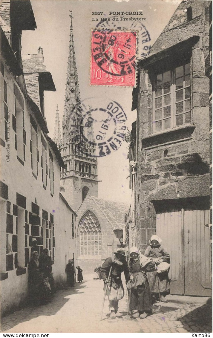 Pont Croix * La Rue Du Presbytère * Villageois Coiffe - Pont-Croix