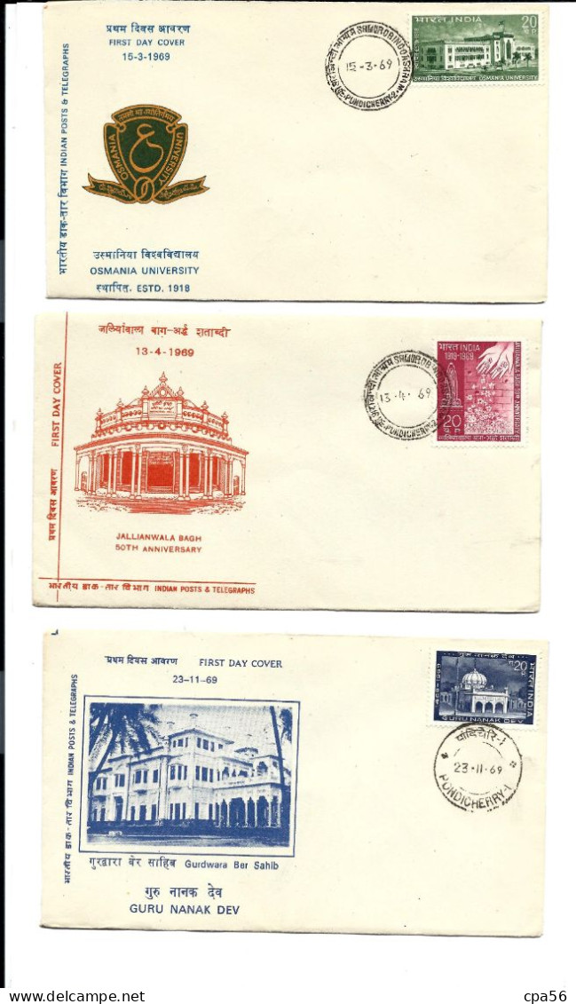 INDIA - 45 FDC - Lettres & Documents