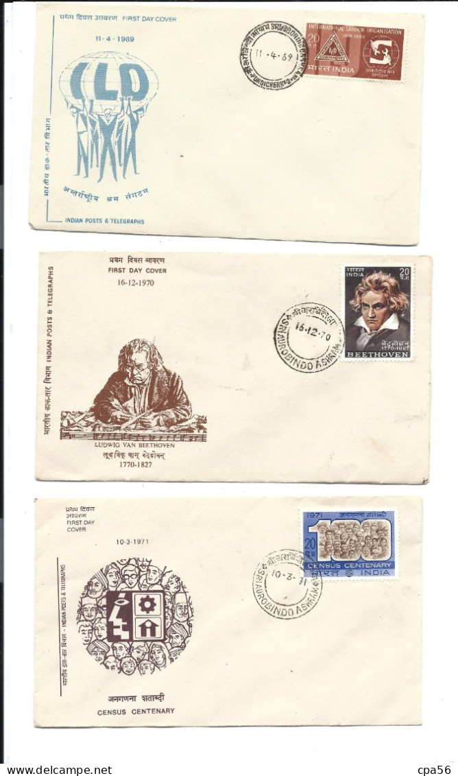 INDIA - 45 FDC - Lettres & Documents