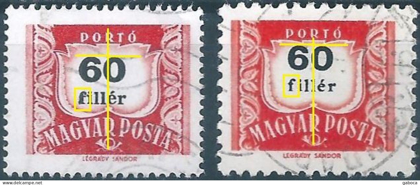 C4555 Hungary Postage Due Number Post Musical Instrument ERROR - Fehldrucke