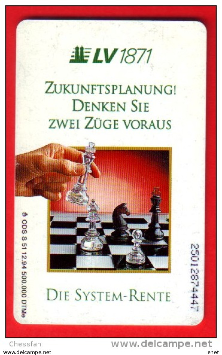 Schaken Schach Chess Ajedrez échecs - Telefoonkaart Duitsland - Spelletjes