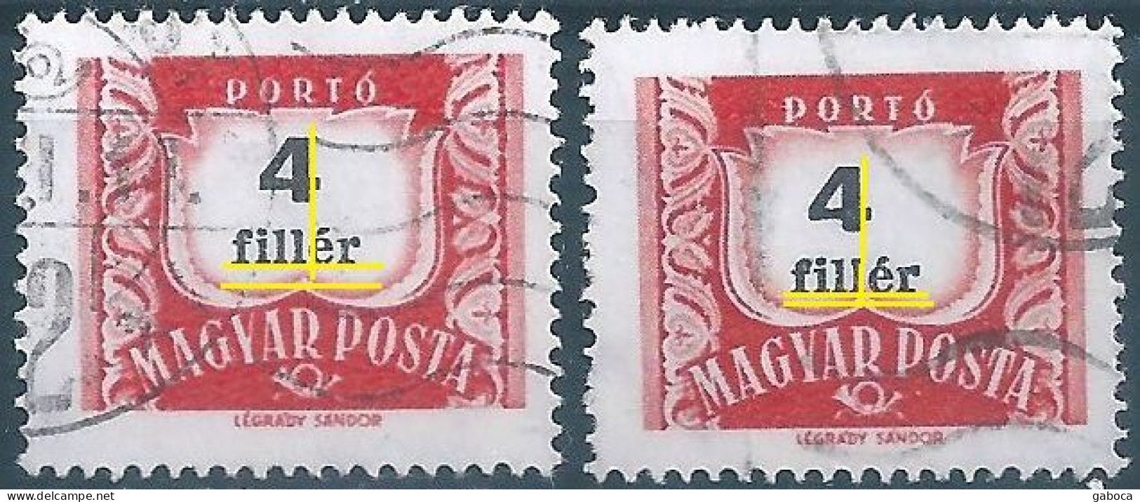 C4558 Hungary Postage Due Number Post Musical Instrument ERROR - Erreurs Sur Timbres
