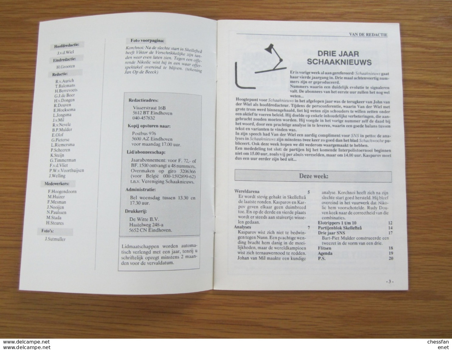 Schach Chess Ajedrez échecs - Schaaknieuws - Nr 145 / 1989 - Sonstige & Ohne Zuordnung