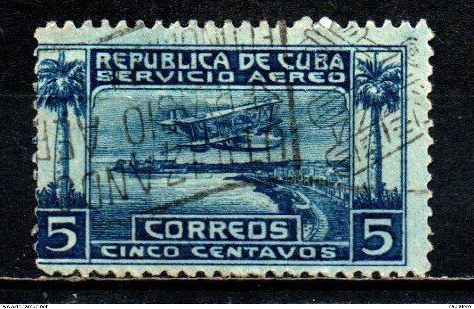 CUBA - 1927 - Seaplane Over Havana Harbor - USATO - Poste Aérienne