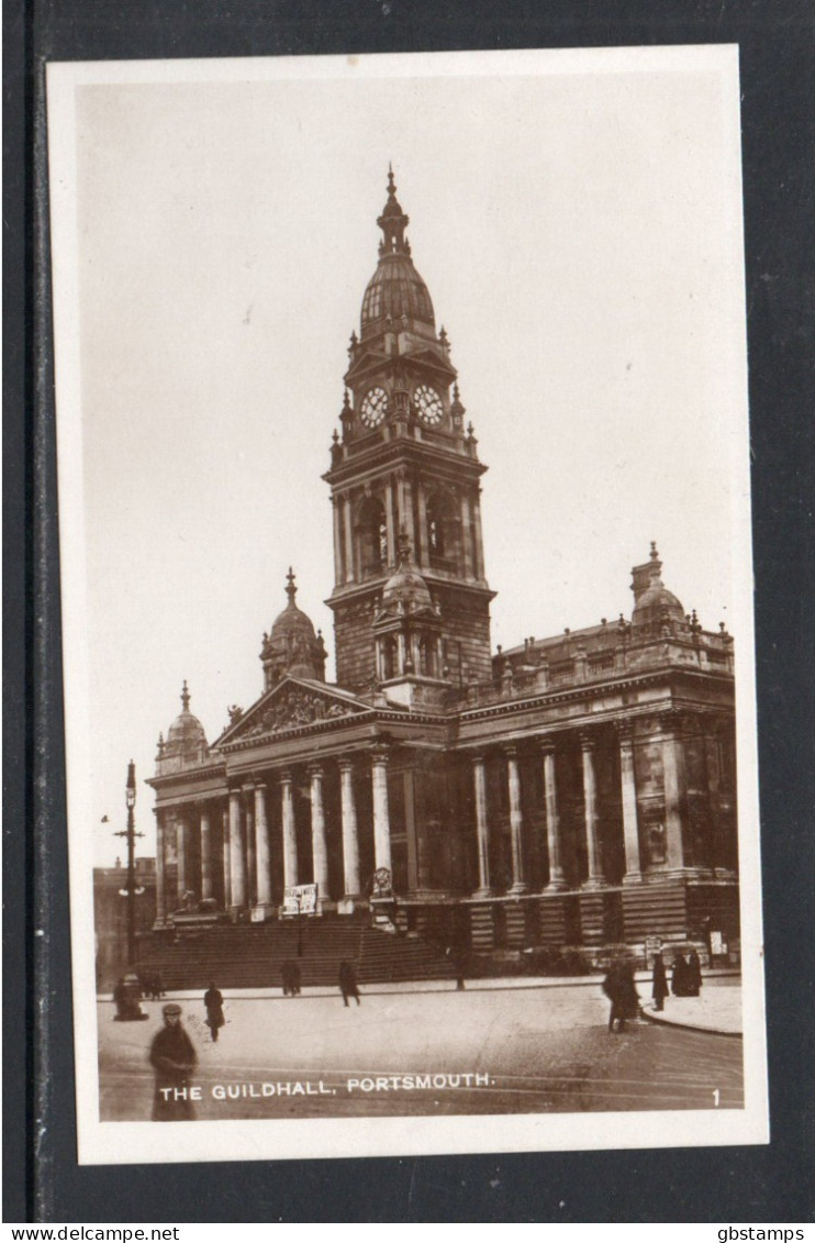 The Guildhall Portsmouth Unposted RP Card As Scanned Post Free Within UK - Portsmouth