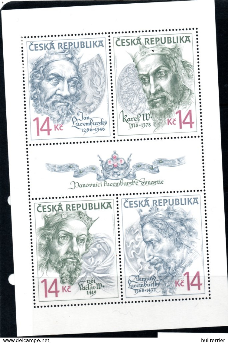 CZECH REPULIC -  1996- BOHEMIAN KINGS  SOUVENIR SHEET   MINT NEVER HINGED, SG CAT £13 - Unused Stamps