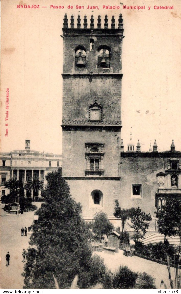 BADAJOZ - Paseo De San Juan, Palacio Municipal Y Catedral - Badajoz