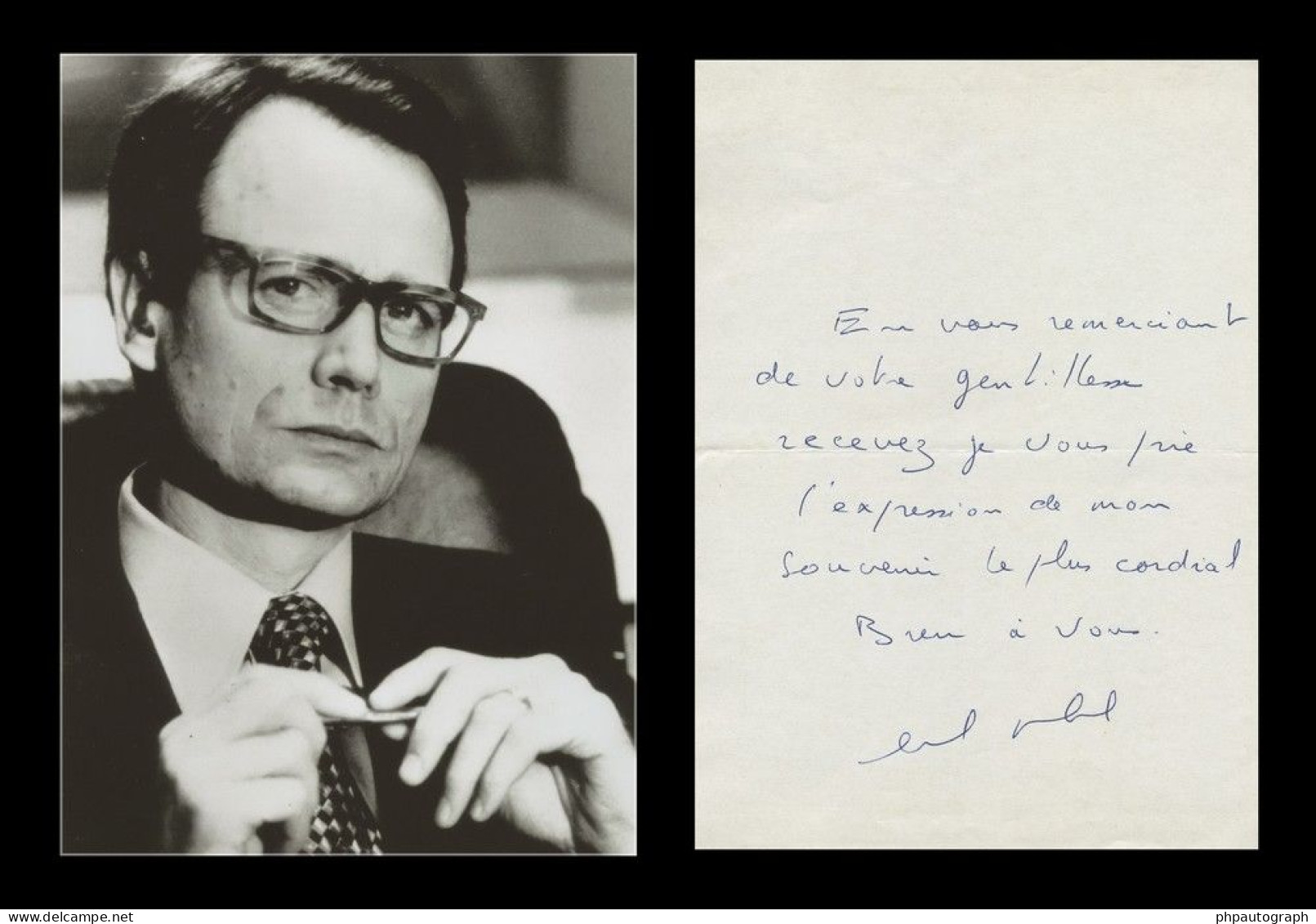 Michel Ruhl (1934-2022) - Acteur & Doubleur - Lettre Autographe Signée + Photo - Acteurs & Toneelspelers
