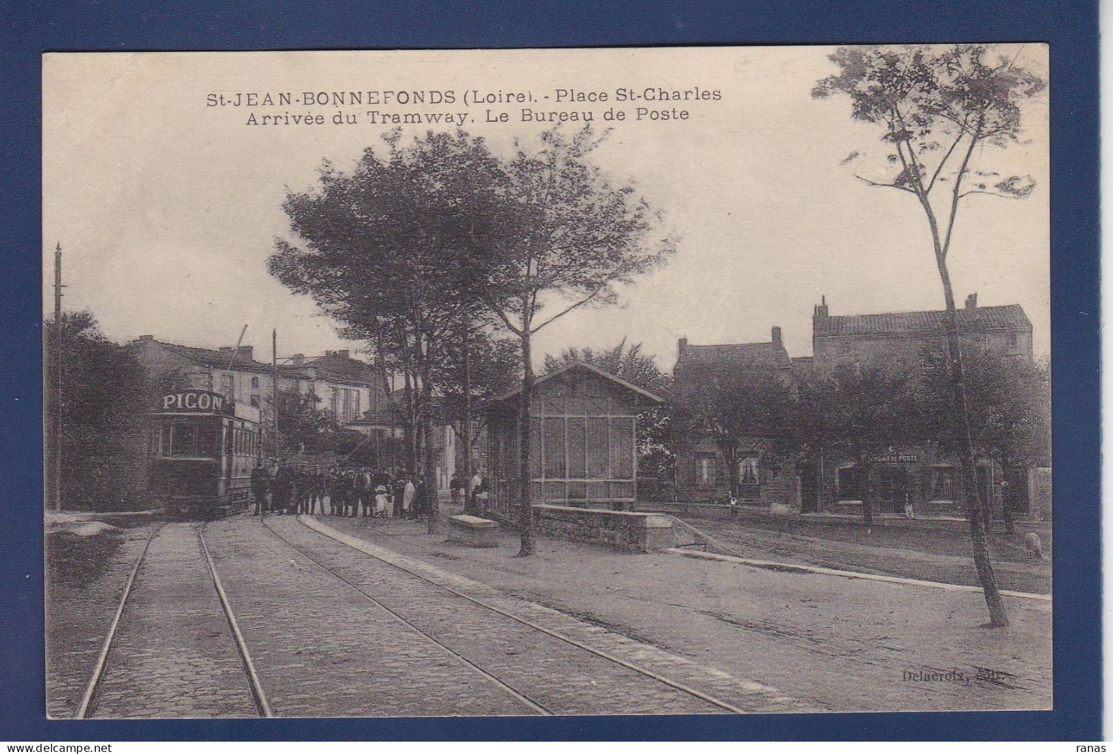 CPA [42] Loire > Saint Jean Bonnefonds Voir Scan Du Dos Arrivée Du Tramway - Sonstige & Ohne Zuordnung