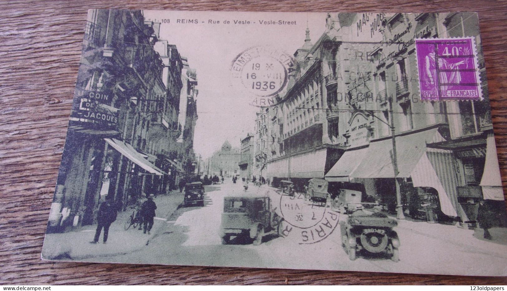 51  MARNE  REIMS RUE DE VESLE  1936 - Reims