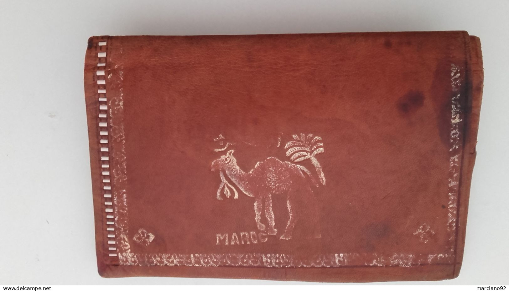 Ancien Portefeuille Tout En Cuir , Fait Main , Artisanat Marocain - Leather Goods 