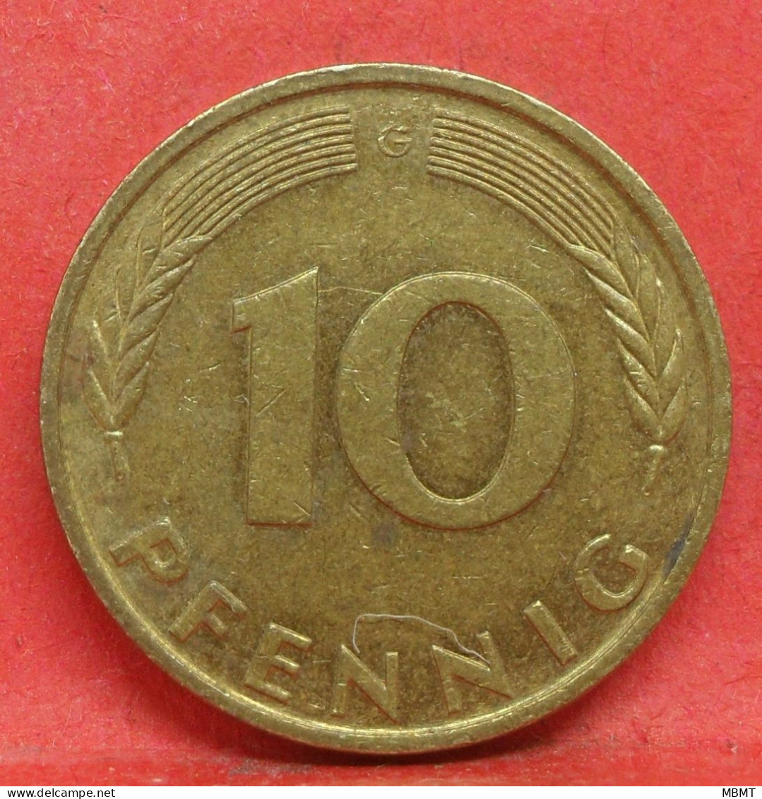 10 Pfennig 1989 G - TTB - Pièce Monnaie Allemagne - Article N°1521 - 10 Pfennig
