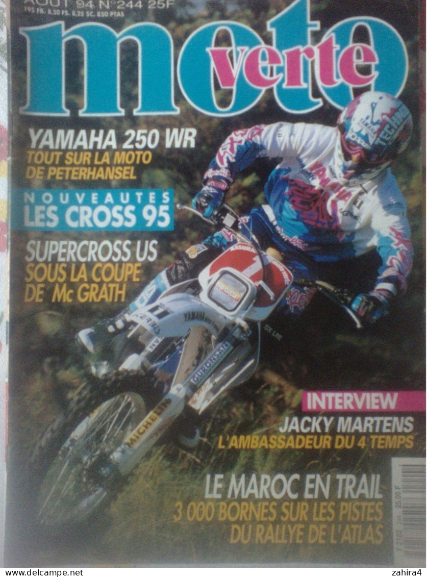 Moto Verte N°244 Yamaha 250WR Supercross US Patrick Maya Féraud Jacky Martens Le Maroc En Trial Solex Poster Ryan Hugues - Moto